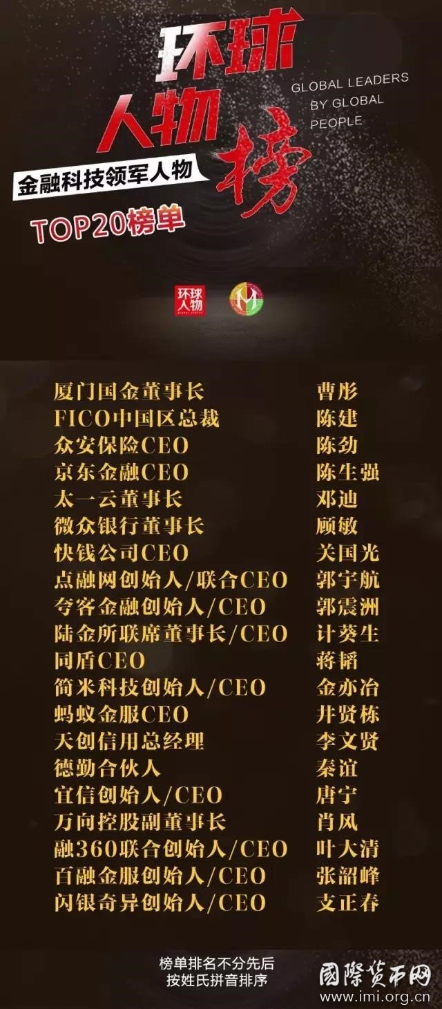 环球人物年度盛典暨金融科技领军人物榜单发布会在京举行