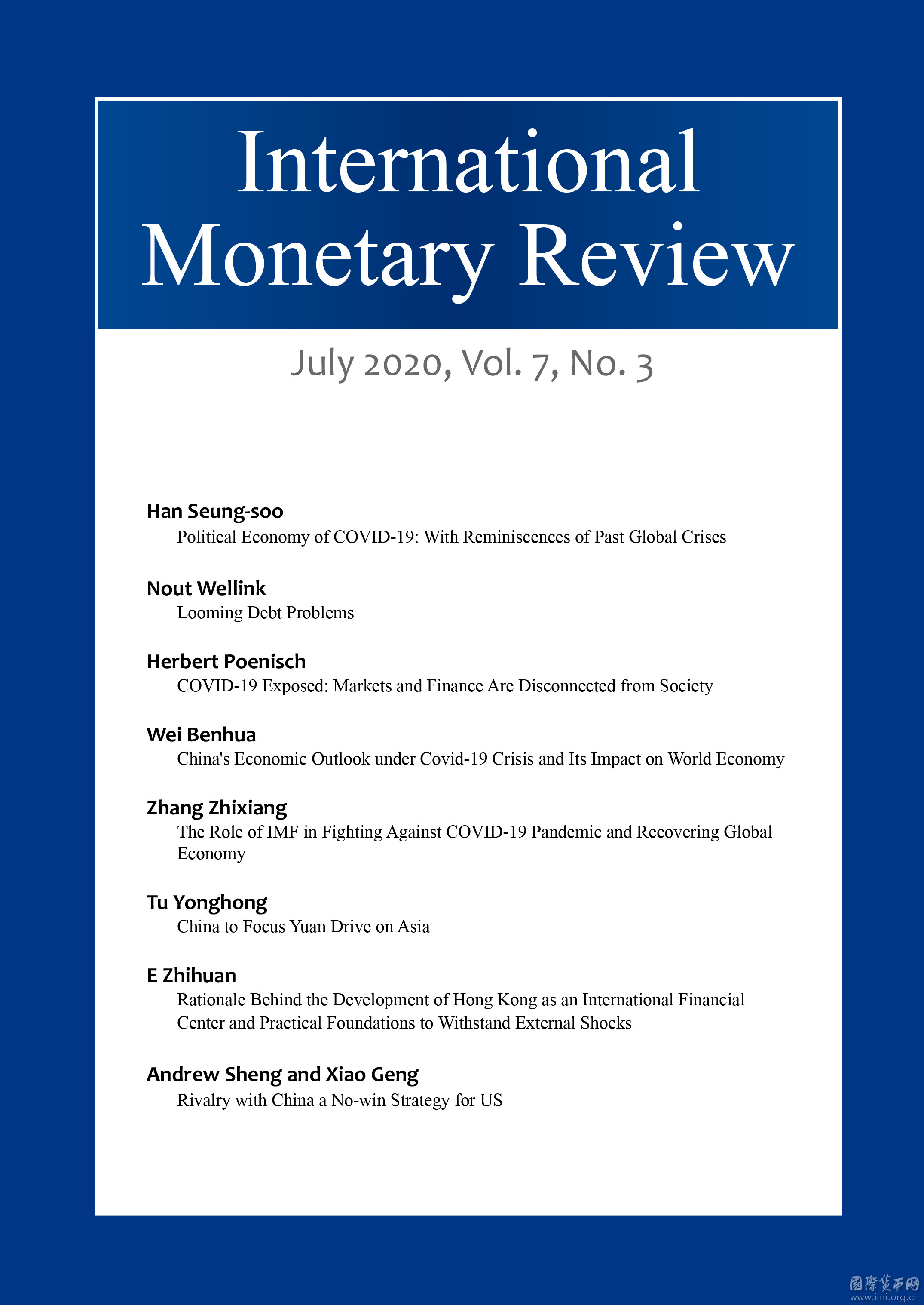 InternationalMonetaryReview,July2020,Vol.7No.3