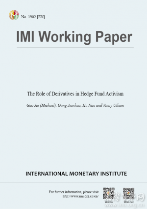 【IMIWorkingPaperNo.1902[EN]】TheRoleofDerivativesinHedgeFundActivism